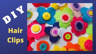 DIY Hair Accessories | How to Make Cute Felt Flower Barrettes