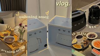 ☆ spend the day with me: unboxing smeg, minimal set up, cooking 🧑‍🍳