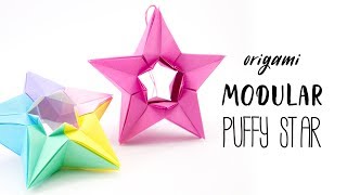 Modular Origami Puffy Star Tutorial (Salman Ebrahimi) - Paper Kawaii