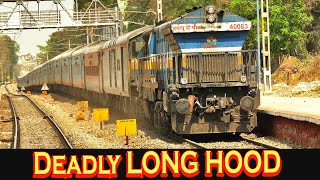 DEADLY Long Hood EMD in a SPEED RESTRICTION | Palace Queen Humsafar Express | Indian Railways