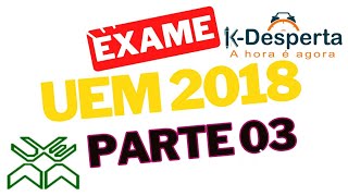 Exame de Física UEM 2018 Parte 03 (Final)