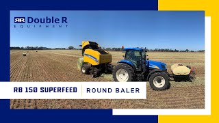 RB150 Roll Belt 150 Round Baler in Action - Double R