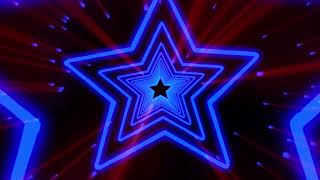 Pretty Blue Neon Star Tunnel  Moving Fast Colorful Love Shape 4K TikTok Trend DJ Background