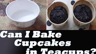 Cupcakes Using Paper Tea Cups |  Can I Bake Cupcakes in Teacups?  | Kitchen Tips