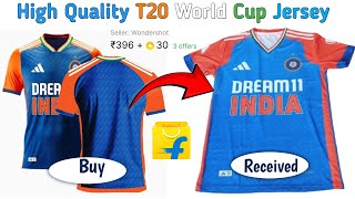 Wondershot Men Printed Round Neck Polyester Blue T-Shirt | India T20 World Cup Jersey Buy Online