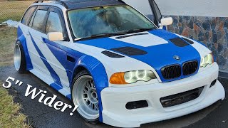 Making The BMW E46 GTR Wagon INSANELY WIDE!?