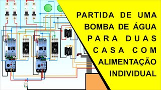 PARTIDA DE UMA BOMBA DE ÁGUA PARA DUAS CASAS COM ALIMENTAÇÃO INDIVIDUAL - (PARTE 1)