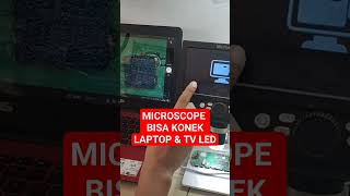 cara koneksikan microskope ke layar komputer