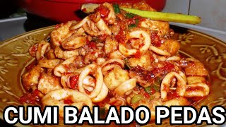 Resep cumi balado pedas | cara membuat cumi balado