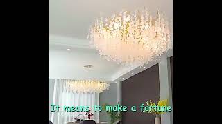 Modern Luxury Lamp Living Room Kitchen Branch Golden Round Luxury Glass Modern Chandelier