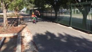 Ephraim learning to ride his bike