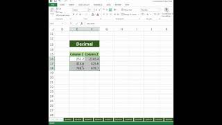 Increase or Decrease Decimal - Data Formatting - #youtubeshorts