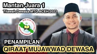 Penampilan Qiraat Mujawwad Dewasa (Muhammad Iqbal) - MTQ ACEH XXXVI 2023 Di Kab Simeulue