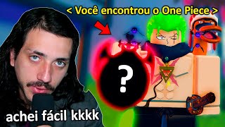 ZEREI o JOGO de ONE PIECE MAIS DIFICIL do ROBLOX!! (e comi uma nova fruta lendária)