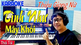 Tình Như Mây Khói || Karaoke Thiếu Giọng Nữ || Song Ca Cùng Thái Tài