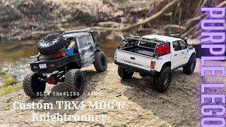 Custom Mog Trx4 and Knightrunner on beautiful trail ASMR #3dprinting #traxxas #asmr