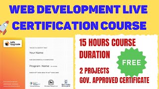 🚀 Gov. Certified Web Development Course | Enroll Fast | Live Classes✌️