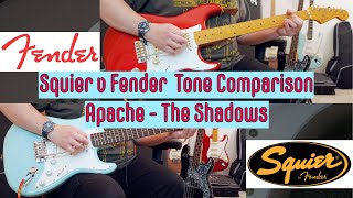 Squier v Fender - No Talking Comparison - Apache (The Shadows)