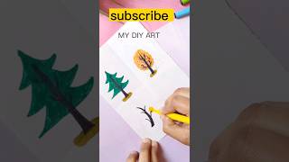 How to draw tree in 30 second🌳🌲|tree drawing tutorial for beginners#shorts #art