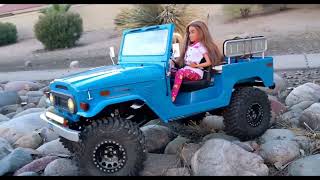 #FMS #Toyota #Fj40 Convertible- Upgraded ESC, Servo, Tire's, Wheels, Shocks, Character's #rc #barbie