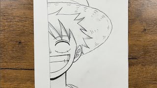 How to draw luffy from one piece step-by-step | easy anime drawing tutorial