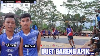 Duet Bareng Apik "ANWAR & ALDI PACOK" Tarkam Voli Terbaru AYU SANDI CUP 2022 Salem-Brebes