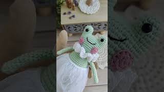 вязаная лягушка 🐸💕 #вязаныеигрушки #amigurumi #crocheting #вязание