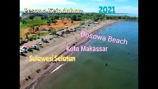 Recomendasi Pesona Keindahan Bosowa beach Kota Makassar  Sulawesi Selatan vidio drone 2021