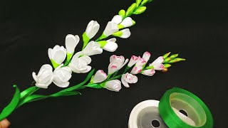 Bunga sedap malam dari pita satin 1cm || DIY flower from satin ribbon easy