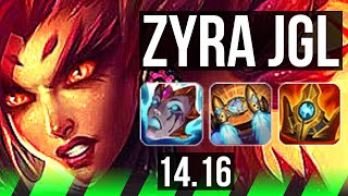 ZYRA vs BRAND (JGL) | 74% winrate, 7/2/7 | EUW Grandmaster | 14.16