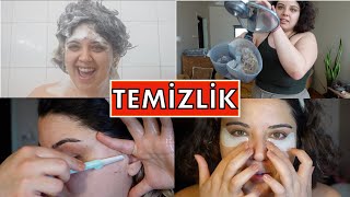 GERÇEK BANYO RUTİNİM (beni hiç böyle görmediniz) 🧖🏻‍♀️ PCOS YÜZÜNDEN TÜYLENME SORUNU 🥺 TEMİZLİK VLOG