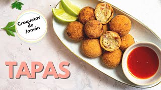 Croquetas de Jamón - spanische Kroketten mit Serrano Schinken | Tapas #shorts