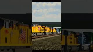 UP Intermodal with UP 1982 trailing #train #roblox #subbcribe #shorts #trending