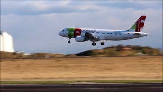 Tap Portugal A320  landing at ELLX Luxembourg [Full HD]