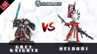 Grey Knights vs Aeldari Live | Warhammer 40k battle report 10th edition | Monday Night Gaming