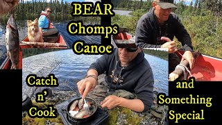 Covid, Canoe, Catch & Cook - Bear Chomps Canoe means Field Repairs - Plus I Share Something Special