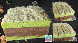 BOLU KUKUS COKLAT PANDAN EMPUK DAN LEMBUT // Resep bolu kukus pandan coklat santan