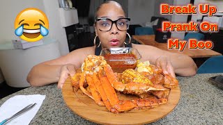 BREAK UP LYRICS PRANK ON MY BOO. (UNEXPECTED REACTION) SEAFOOD BOIL PRANK