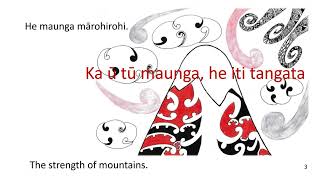 Te Reo O Te Ao with the song 'Nōu te Mana' - a slideshow of the book