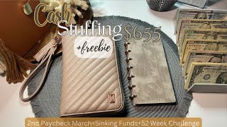 CASH STUFFING $655! Sinking funds 2024 & 52 Week Challenge