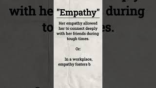 "Empathy" English Vocabulary #english #learnenglish #englishgrammar #vocabulary #viralshorts