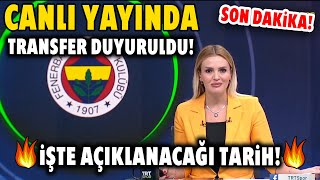 F.Bahçe'nin Transferi Canlı Yayında Duyuruldu! İşte Açıklanacağı Tarih! HAYIRLI OLSUN!