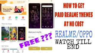 How to get paid realme themes at no cost