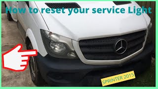 sprinter luton  |video showing you how to reset 2015 sprinter service light