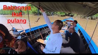 Sensasi tarikan babon || Mancing Udang Muara Telang 21 july 2024