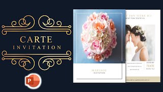 Comment faire une carte d'invitation de mariage facilement sur powerpoint ?