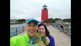 Our First Runcation - The Charlevoix, Michigan Marathon and 10K with our hunt for Petoskey Stones