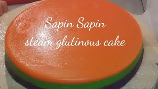 How to cook Sapin Sapin  steam cake#glutinousriceflourrecipe # with Halloween decor