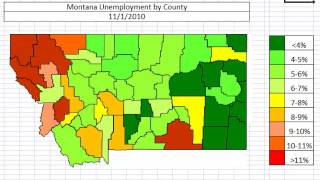 Map: Montana Unemployment By County August 2013