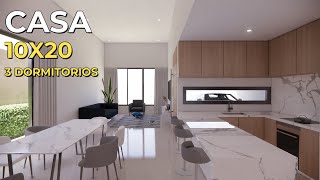 CASA PEQUEÑA Y ECONOMICA  DE UN PISO CON TRES HABITACIONES | SMALL HOUSE DESIGN 3 BEDROOM